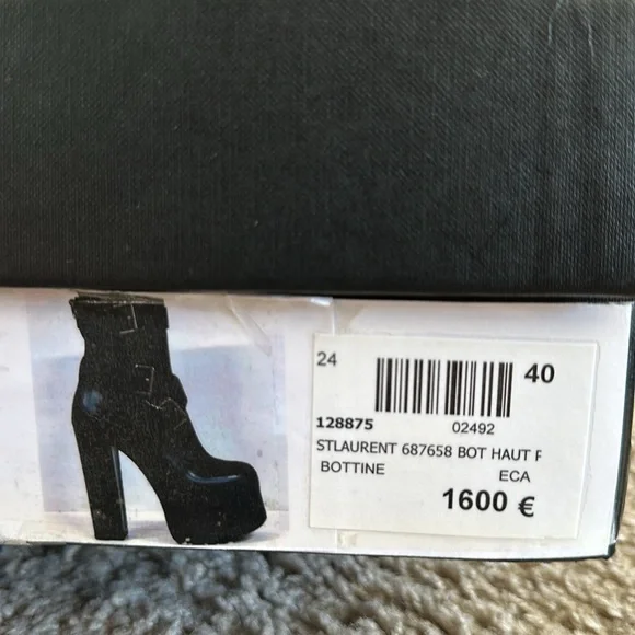 Saint Laurent Cherry Moto Boots